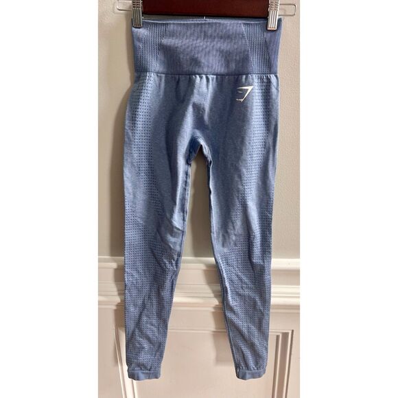 Gymshark Flex High Waisted Leggings - Blue Marl - Size XS - Picture 1 of 3
